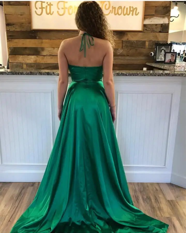 Sexy Deep V-Neck Yellow Evening Dresses Long Charming Royal Blue Backless Slit Prom Gowns Green Halter Formal Part Dresses Sexy Deep V-Neck Yellow Evening Dresses Long Charming Royal Blue Backless Slit Prom Gowns Green Halter Formal Part Dresses