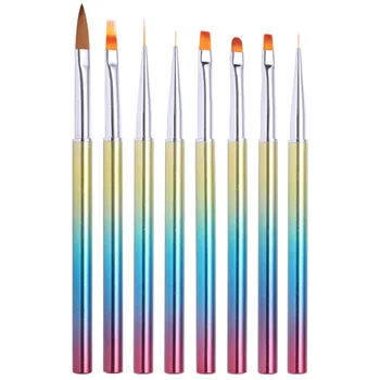 

1PC Acrylic Nail Brush Liner UV Gel Painting Dotting Pen Gradient Handle Pattern Nail Art Tools