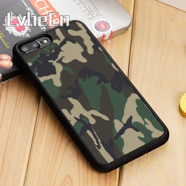 

LvheCn Army Camo Camouflage Phone Case Cover For iPhone 5 5s SE 5C 6 6s 7 8 10 X Samsung Galaxy S5 S6 S7 edge S8 S9 plus note 8