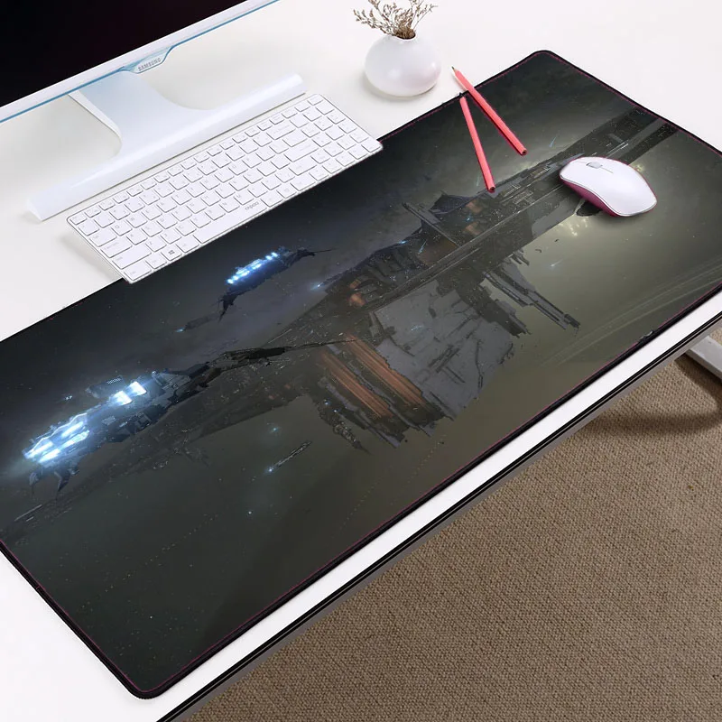 400X900X2MM Congsipad красивый космический корабль видео игра sci-fu большой игровой коврик для мыши Eve Online шаблон Печатный для геймеров Настольный коврик - Цвет: 400X900X2MM