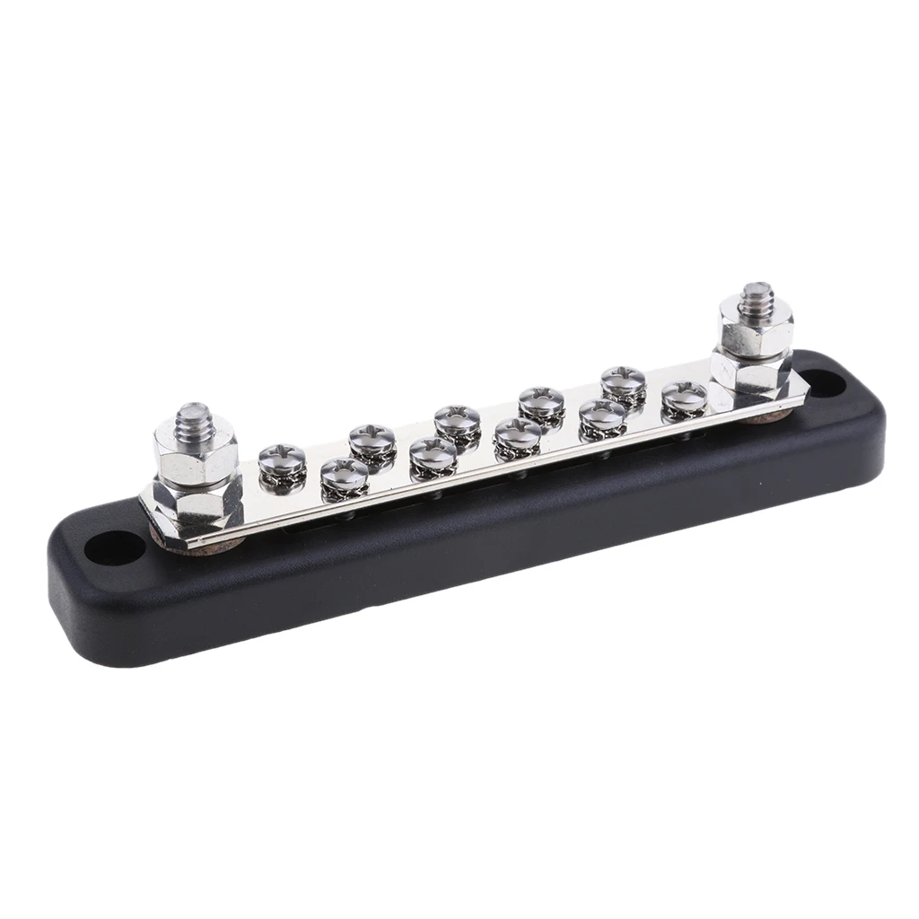 12V/24V 10 Way Power Distribution Bus Bar 10x4mm Screws 100A Rated Marine