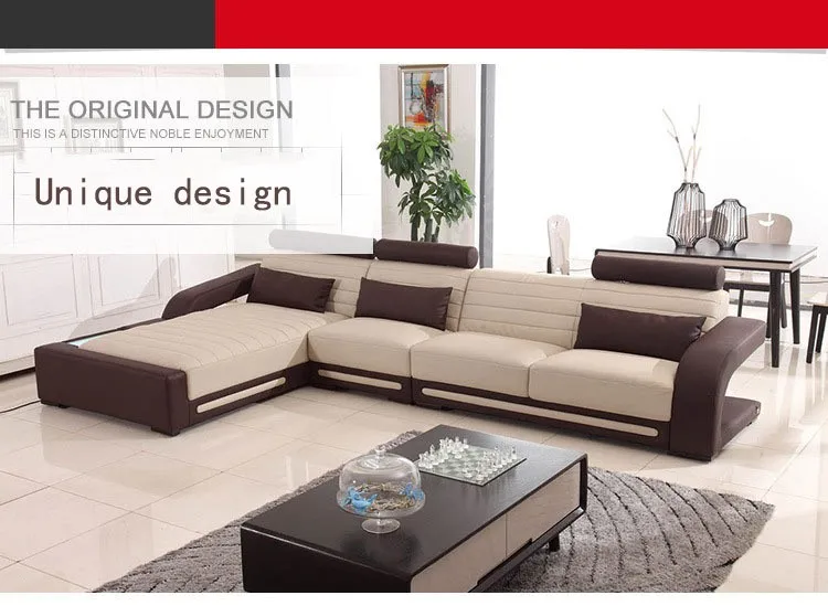Современный стиль гостиной диван из натуральной кожи a1310