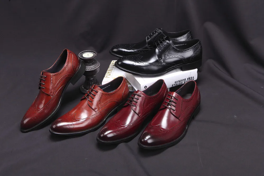 Pjcmg Высокое качество Большой размер EUR44 Модные мужские свадебные черный/красный Туфли без каблуков Бизнес Пояса из натуральной кожи мужская одежда Официальные ботинки