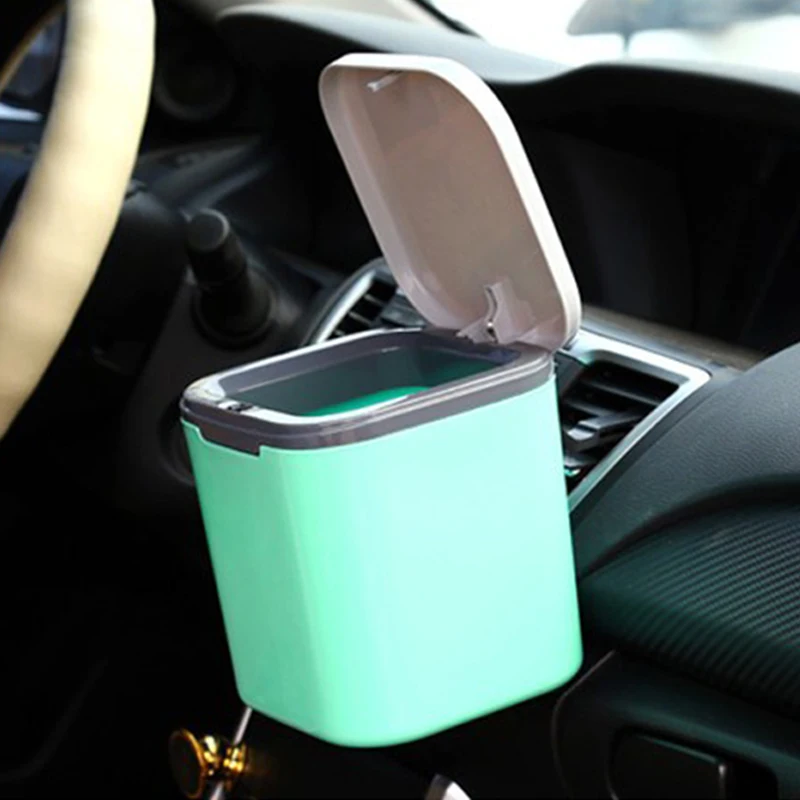 

Vehicle garbage can Mini trash can Covered bucket Storage box Automobile trash can Suspension type Staging bucket Storage