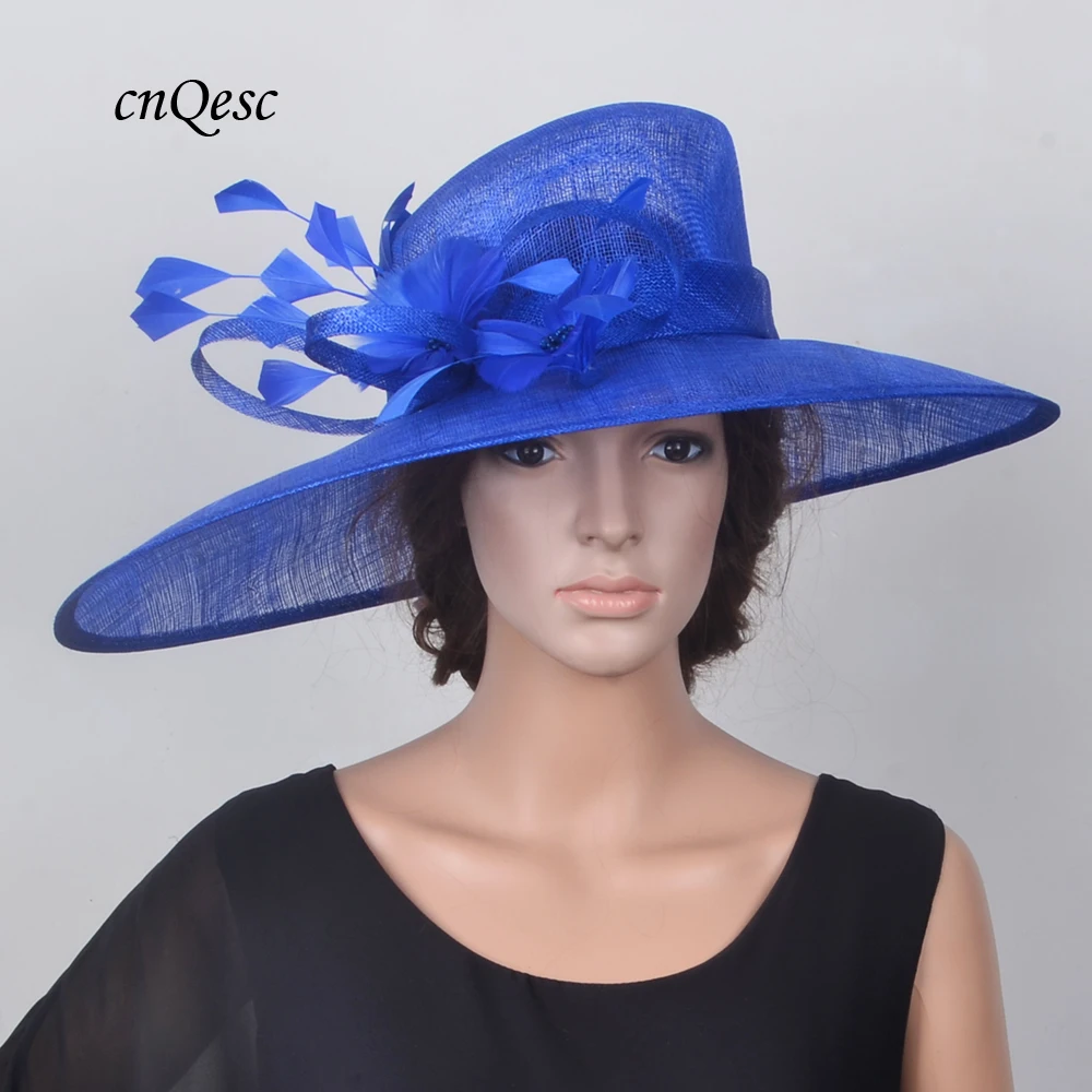 NEW Wholesale Cobalt royal blue X Large Sinamay women's hat Wedding