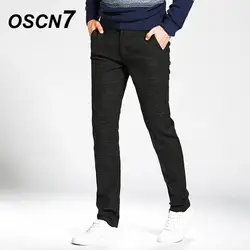 OSCN7 Клетчатый костюм брюки Для мужчин офис носить Повседневное модные Для мужчин s брюки плюс Размеры отдыха Pantalon Homme
