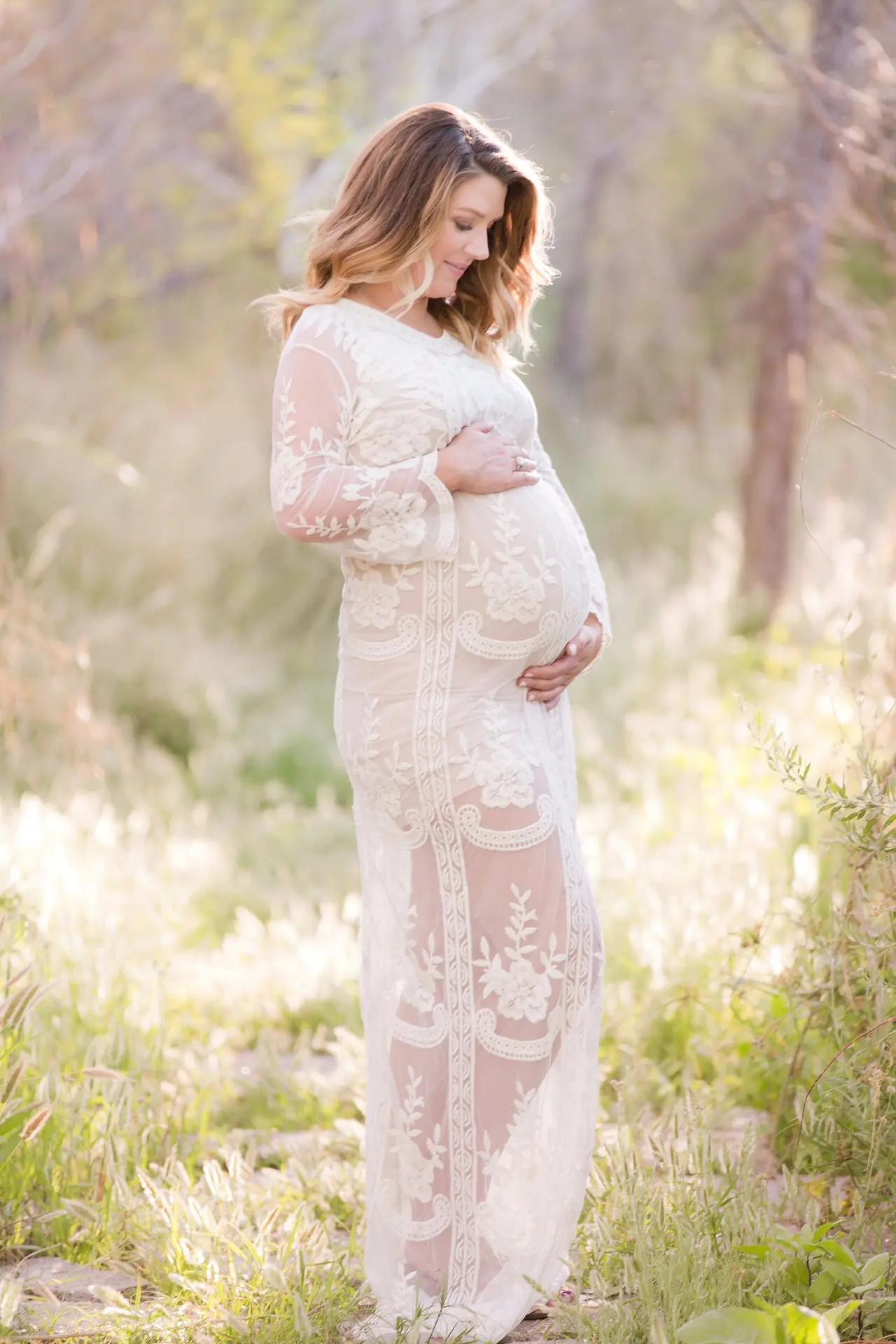 Макси-платья для круживное для биременных беременных Платья для фотосессии платья для беременных для фотосессии