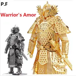 3D металлическая модель сборки уникальный дизайн воины бронированная модель головоломка общего/самурая для детей/взрослых DIY игрушки для