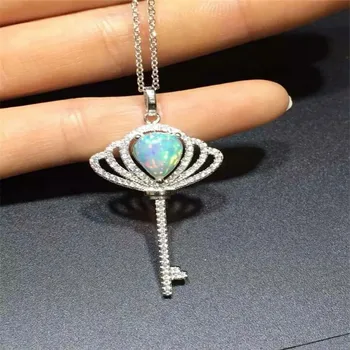 

KJJEAXCMY boutique jewelry,Natural opal pendant inlaid jewelry jewelry manufacturers for female custom processing