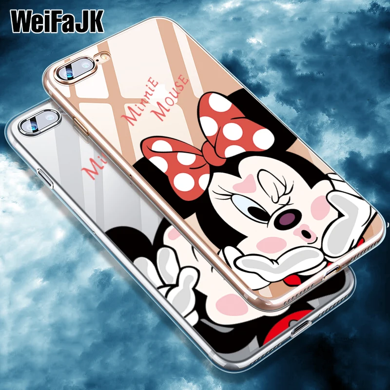 

WeiFaJK Cute Cartoon Patterned Silicone Case For iPhone 7 6 5s For iPhone 7 Cases Soft TPU Cover For iPhone 6s 6 7 8 Plus X Case