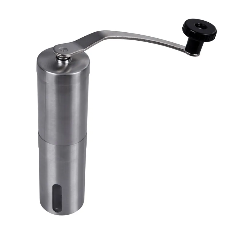

Silver Coffee Grinder Mini Stainless Steel Hand Manual Handmade Coffee Bean Burr Grinders Mill Kitchen Tool Crocus Grinders