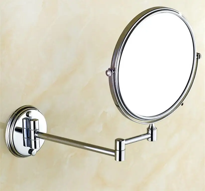 Bathroom Mirror Wall Mounted 8 inch Brass 3X/1X Magnifying Mirror Folding Rose gold/Gold Makeup Mirror Cosmetic Mirror Lady Gift