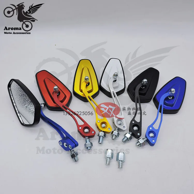 Triangle Motorcycle Mirrors Motorbike Rearview Mirror Motocross Atv Off