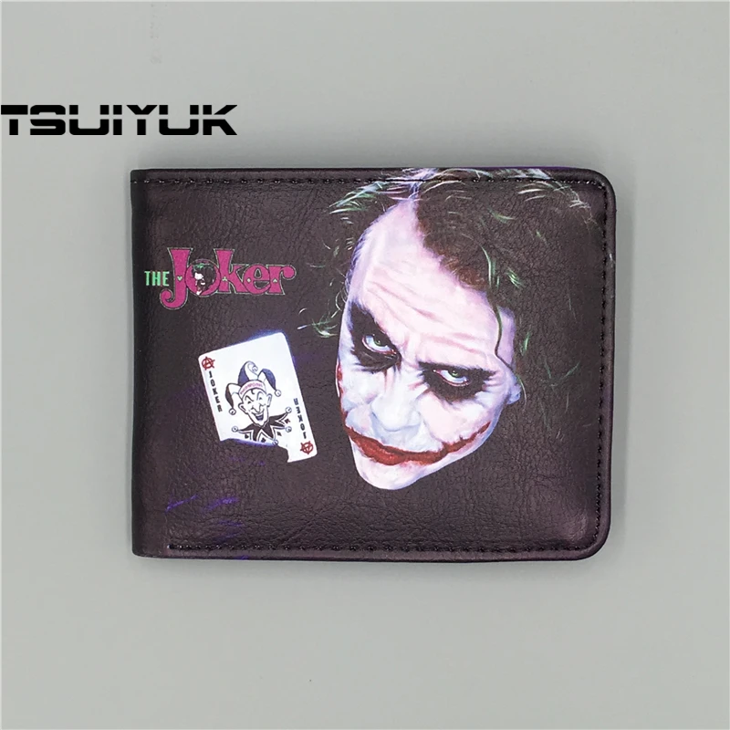 DC COMICS Бэтмен Джокер хахаха двойной кошелек кожаные кошельки мужской и зажим для