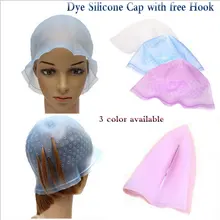 3 шт краска для волос Силиконовый колпачок с крючок, многоразовый салонный берет для волос глазурь для окрашивания красок цветные инструменты