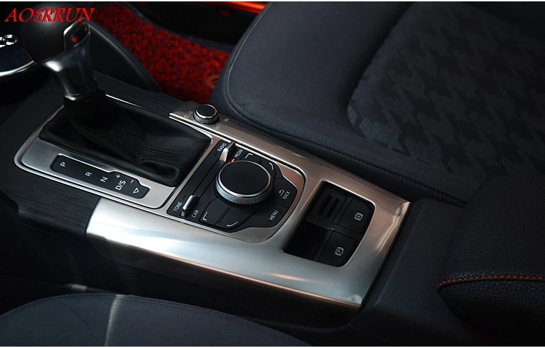 Углеродная нержавеющая сталь Шестерня панель управления рычаг переключения передач для Audi A3 хэтчбек седан 2013 аксессуары для автомобиля-Стайлинг