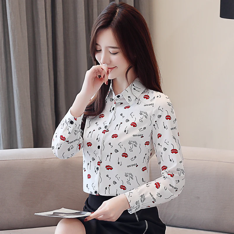 Женские топы и блузки Повседневная шифоновая блузка Толстовка Harajuku Blusa Feminina Топы