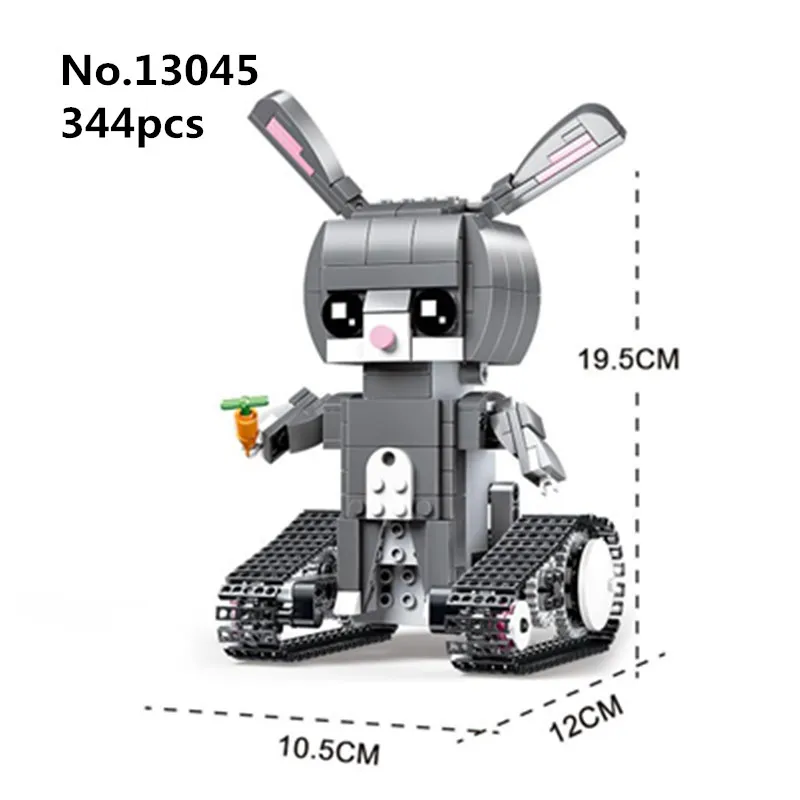 

Diy Building Blocks Remote Control RC Technic Movable Cartoon Mouse Rabbit Walking Robot Model Legoingly Toys for Children Gift