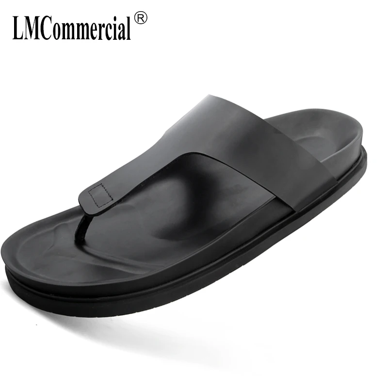 

Genuine leather men's Rome sandals summer cowhide Sneakers Men Slippers Flip Flops casual Shoes beach outdoor anti-skid male
