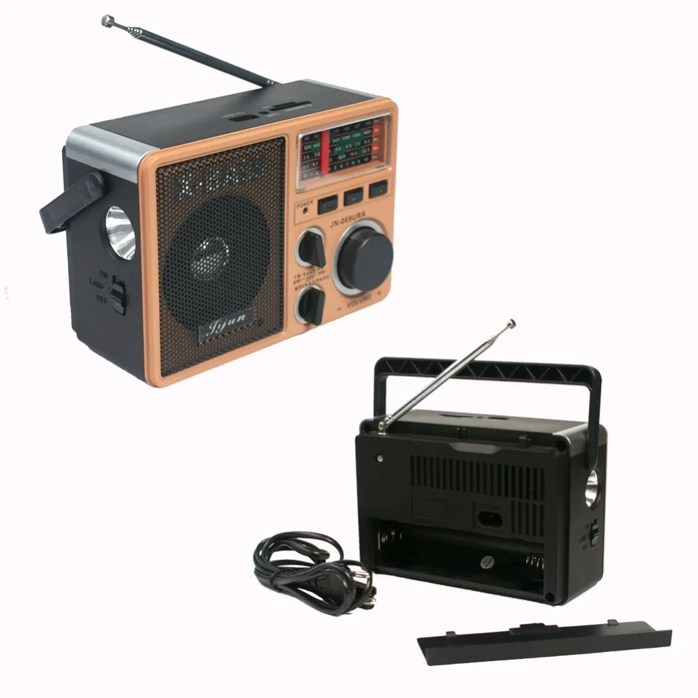 Rechargeable portable AM/FM/SW1/SW2 4 Band Radio with USB/SD/TF Card PC