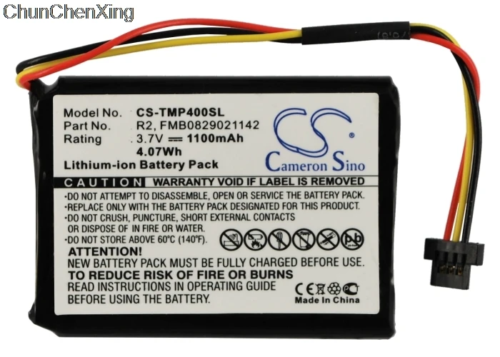 Аккумулятор Cameron Sino 1100mAh для TomTom 340S LIVE XL, One XL 340, Pro 4000, XL 335 M, 335 S, 335SE, 335 T, 335TM, 340 M, 340 S, 340 T, 340TM