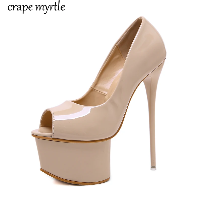 

women's heels wedding shoes red beige pumps womens heels Platform pumps peep toe high heels platform shoes sexy heels YMA397