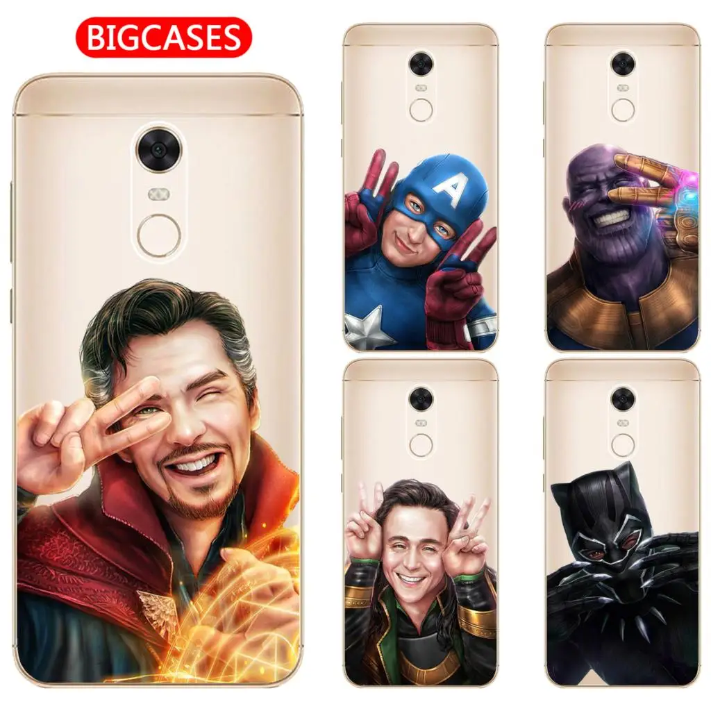 For Xiaomi Redmi 5 Plus Case Cover 5.99&quot Soft TPU Silicone Cool Wonder Woman Spiderman Iron Man Marvel Hero Painted Phone |