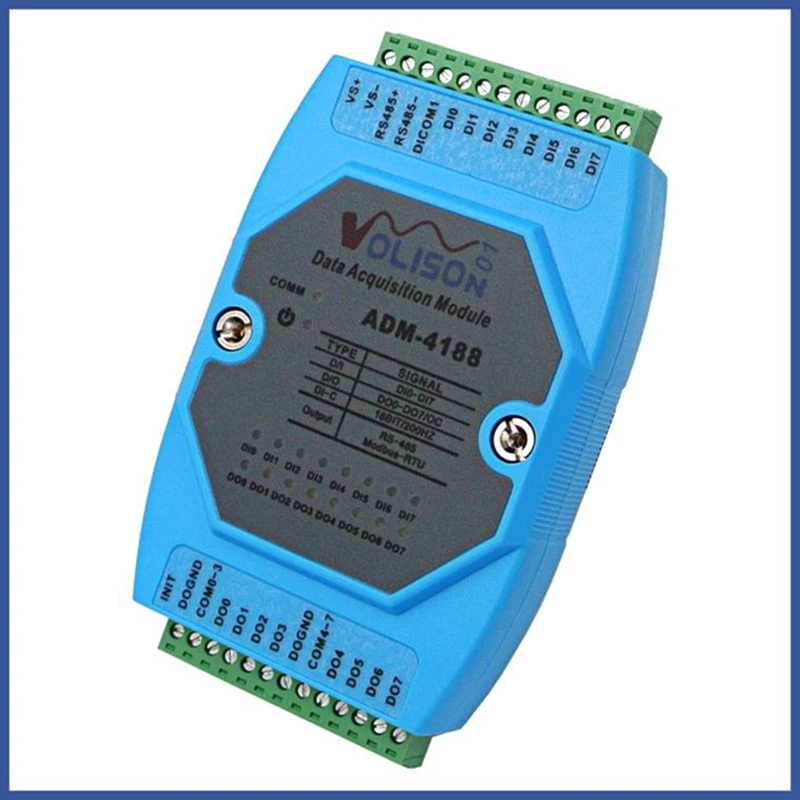 

ADM-4188 8 switch input 8 circuit switch output 8DI/DO acquisition module RS485
