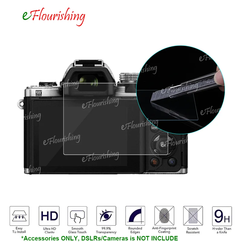 

For DSLR Olympus OM-D E-M1 E-M5 E-M10/EM1 EM5 EM10 Mark II III Camera LCD Screen Protective Film Guard Tempered Glass-!