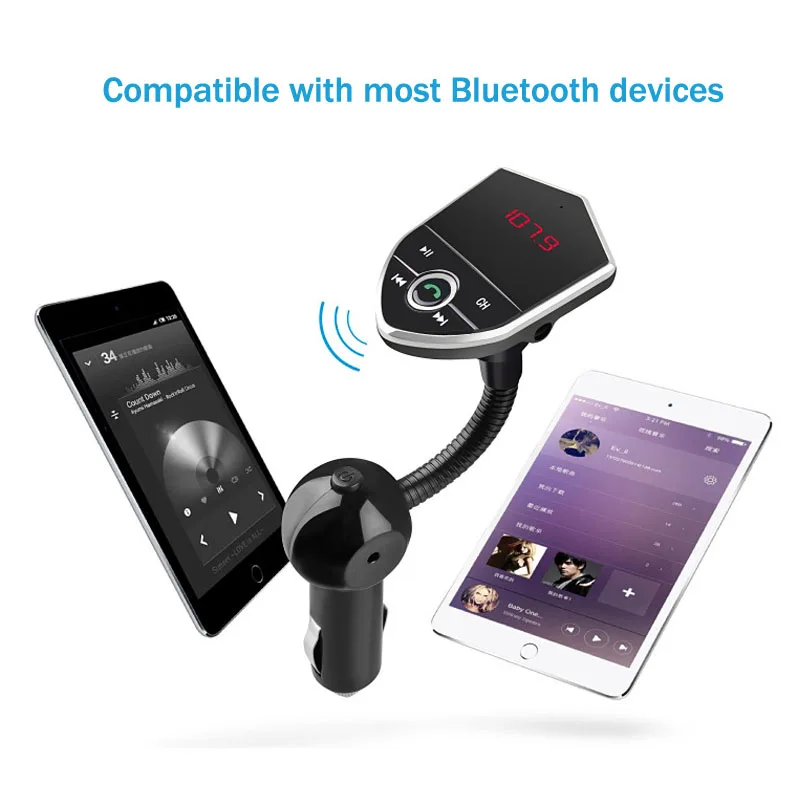Автомобильный радиопередатчик музыкальный плеер Bluetooth FM-передатчик AUX выход