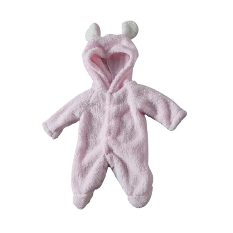 Комбинезон для новорожденных; зимний костюм; одежда для маленьких мальчиков и девочек; Теплая Флисовая одежда для маленьких девочек; комбинезон с животными; Детский комбинезон; комбинезоны - Цвет: Розовый
