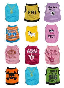 

Pet dog summer shirt 1 piece Big promotion Assorted colors dog vest for small puppy vest XS S M L summer pet clothes pet T shirt