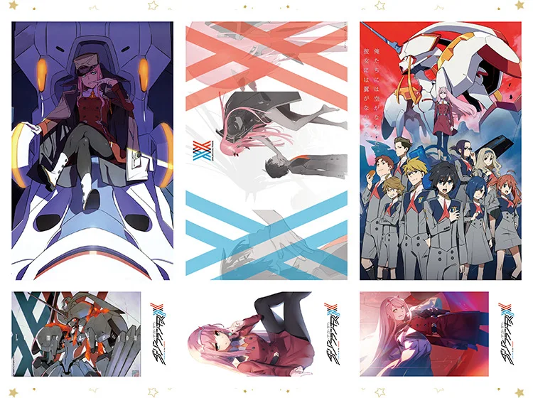 Аниме DITF Darling in the Franxx 02 Zero Two ICHIGO Fanart открытка почтовые открытки наклейка Artbook