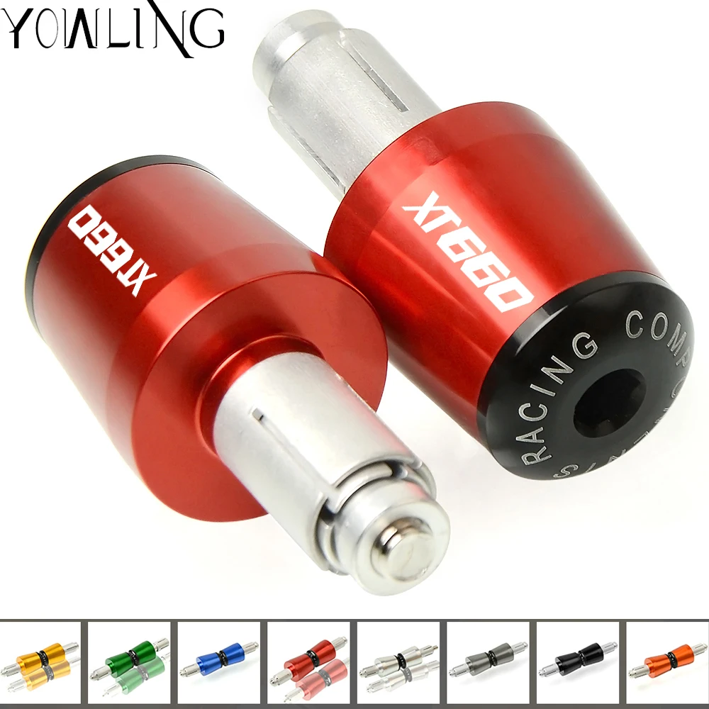 

CNC 22MM Handlebar Grips Handle Bar Cap End Plugs For Yamaha XT660 XT660R XT660X 2004 -2014 2008 2009 2010 2011 2012 2013