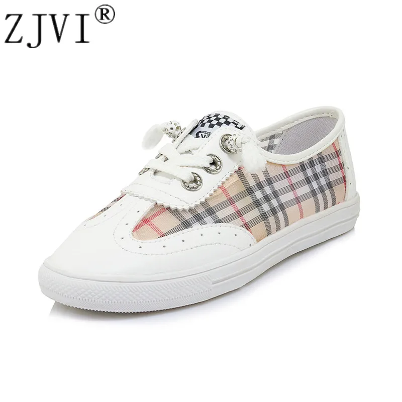 

ZJVI 2019 new woman black casual shoes for women Sneakers spring autumn lace up summer mesh fashion flats ladies flats shoes