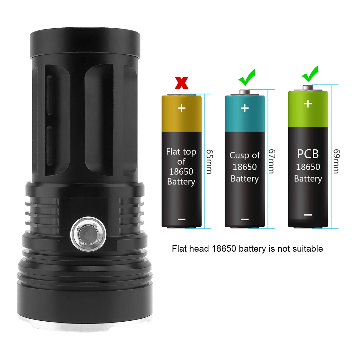 SecurityIng 11 x XML-T6 LED 2600LM Powerful LED Flashlight Rechargeable Torch Waterproof Super Bright Fishing Flash Light Torch