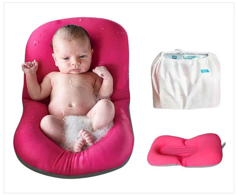 

Infant Bath Pad Non-Slip Bathtub Mat NewBorn Safety Security Bath Baby Shower Portable Air Cushion Bed Babies