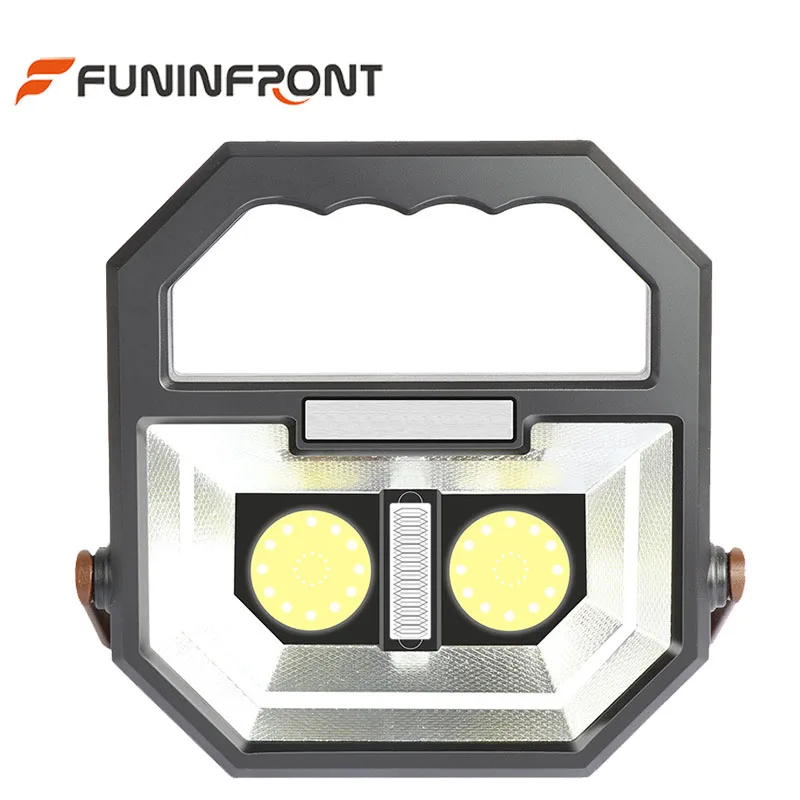 

USB Rechargeable LED Floodlight Emergency Light LED Spotlight, Super Bright Outdoor Portable Camp Lantern Runs on AA or 18650