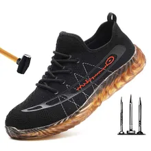 Новинка, модная мужская стальная безопасная обувь, пуленепробиваемый материал, подошва, легкая изоляция, сайт сварщика, рабочие ботинки защитные