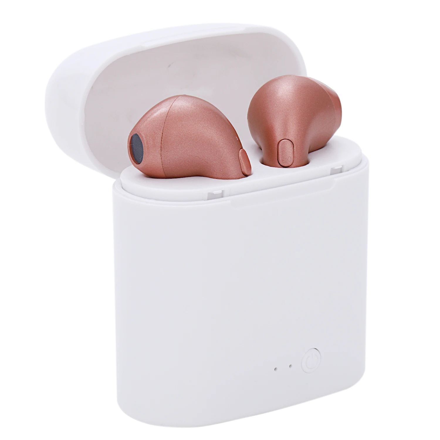 

I7S Wireless Earphones Stereo Bluetooth Earbud Headset For iPhone + Charging Box(Rose Gold)