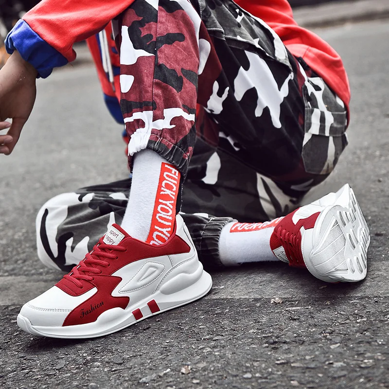 

2019 New Fashion Sneakers Men Hot Sale Anti Slip Hard Wearing Patchwork Men Trainers Shoes High Quality Running Shoes For Men