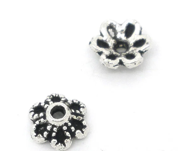 DoreenBeads 300 Серебристые колпачки для цветов 6x2 8 мм фурнитура (B07945) yiwu|jewelry brand|jewelry