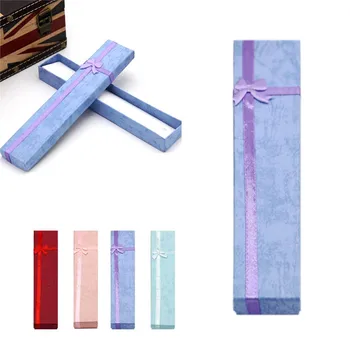 

1 Pc Fashion Multicolor Paper Long Bowknot Pendent Necklace Bracelet Organizer Display Case For Women Jewelry Box