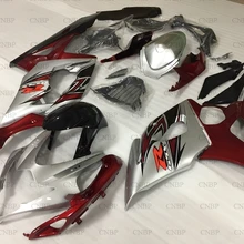 GSXR1000 2005-2006 K5 Пластик Обтекатели GSX-R1000 2006 мотоцикл обтекатель для Suzuki GSXR1000 2005 Красный серебристый, Черный тела Наборы