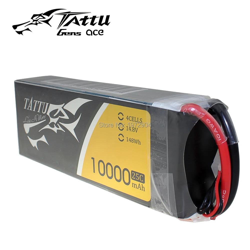 Tattu 10000mAh 4S 14,8 V 25C 148Wh Lipo батарея для больших моделей летательных аппаратов экспериментальные Роботы и другие динамики