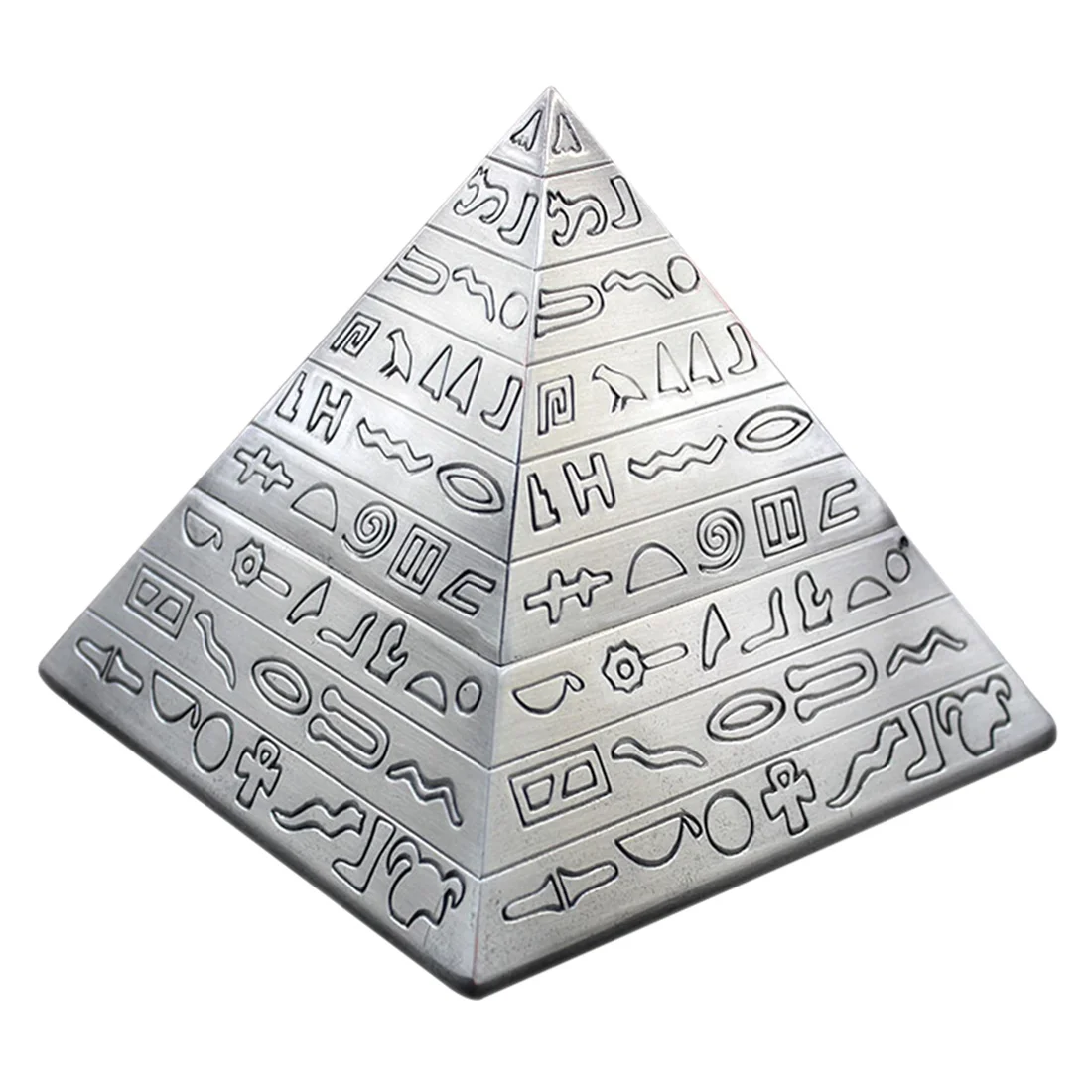 Креативная модная декоративная Классическая винтажная египетская металлическая резная Пирамида с крышкой пепельница украшение дома подарок