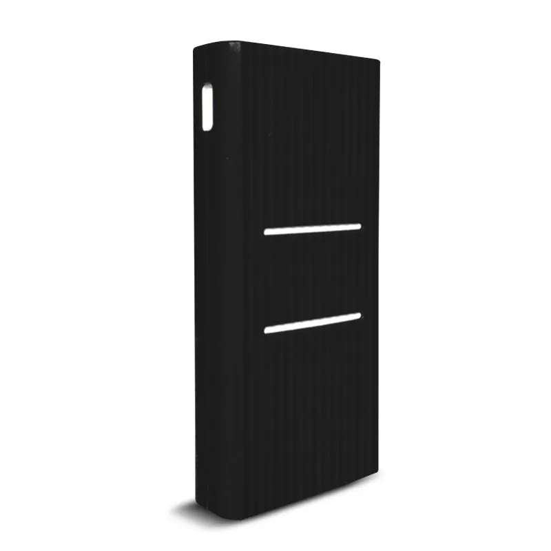 Black AWINNER силиконовый защитный чехол, кожный чехол для Xiaomi Xiao Mi Xiaomi 20000 мАч, внешний аккумулятор 2C PLM06ZM, аксессуары для питания - Цвет: Black
