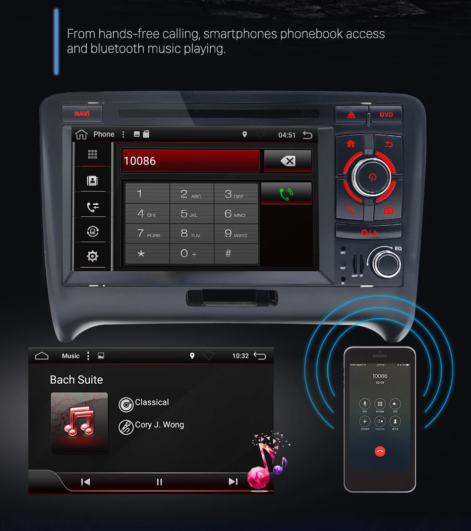 Flash Deal Eunavi Car Multimedia Player DSP Car Radio GPS Android 9.0 2 Din For Audi/TT 2006-2012 Canbus DDR3 2GB OBD2 Bluetooth Wifi DVR 11 Flash Deal Eunavi Car Multimedia Player DSP Car Radio GPS Android 9.0 2 Din For Audi/TT 2006-2012 Canbus DDR3 2GB OBD2 Bluetooth Wifi DVR 11