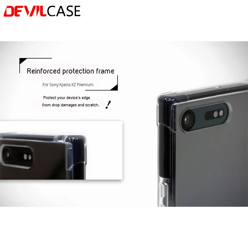 Чехол DEVIL для SONY XPERIA XZ1 XZP из трех материалов противоударный прозрачный чехол TPU + TPE