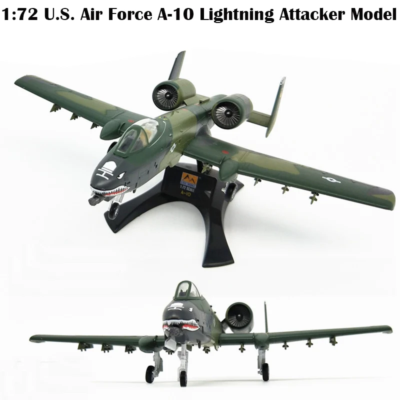 

1:72 U.S. Air Force A-10 Lightning Attacker Model EM Complete 37110 Trumpeter Collection Model